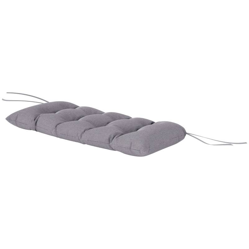 Coussin de banc 105 x 46 x 12,5 cm, polyester gris, résistant à l'eau - PANGIVO