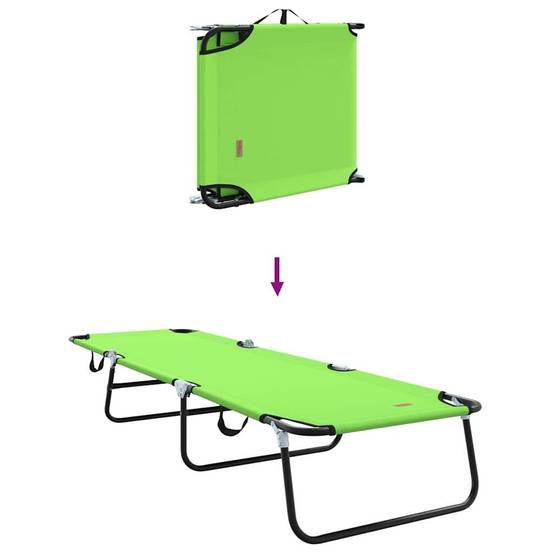 Set 2 Lits de Soleil Pliants Polyester Extérieur Vert – ComfortXL Outdoor Living - Image 9