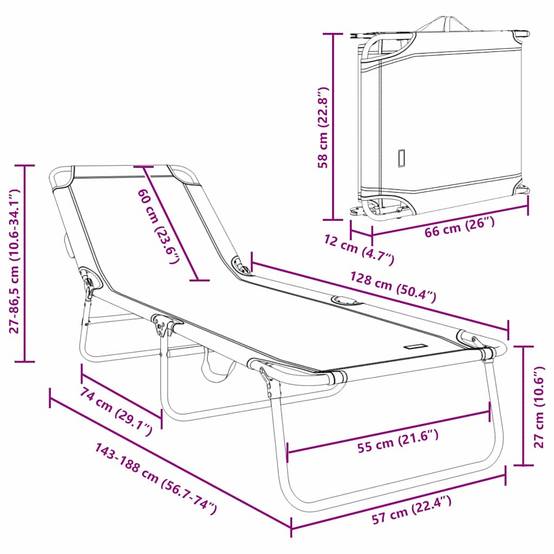 Set 2 Lits de Soleil Pliants Polyester Extérieur Vert – ComfortXL Outdoor Living - Image 7
