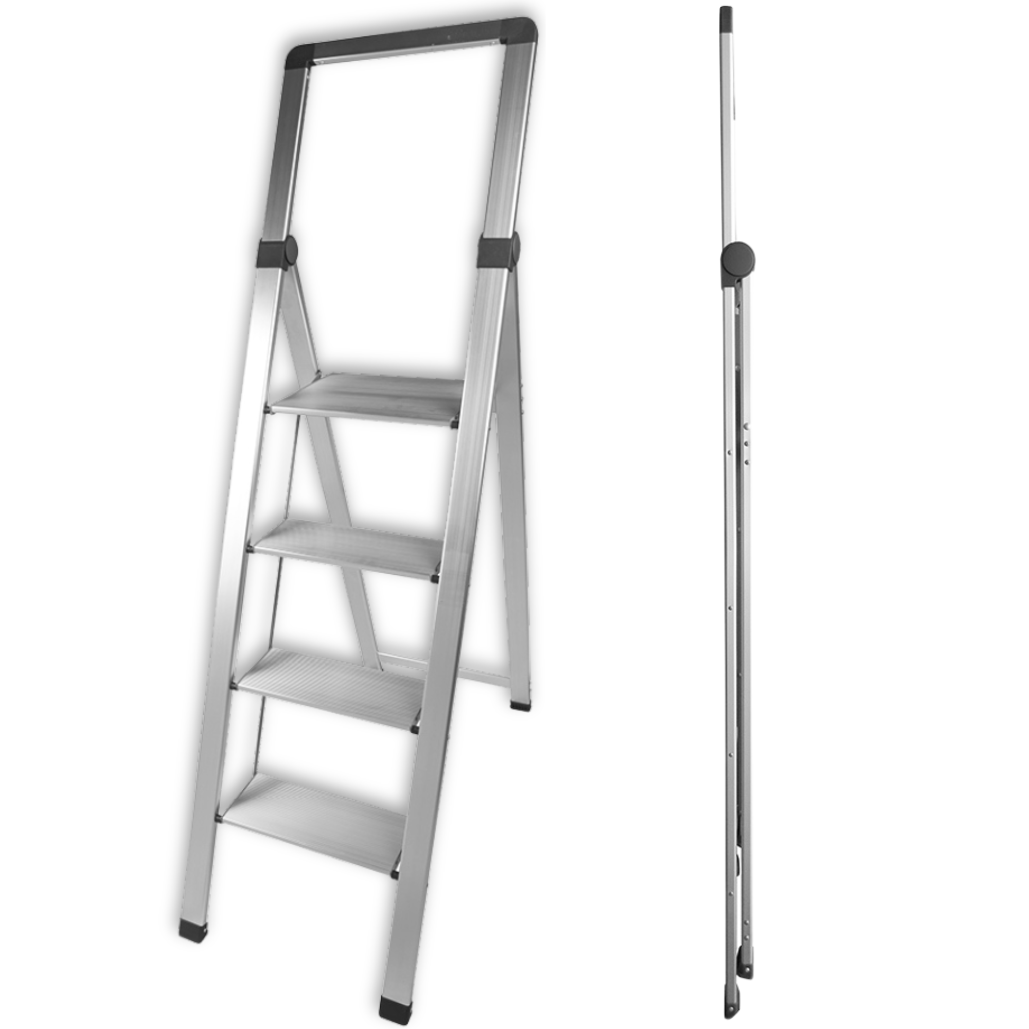 Escabeau 4 marches alu pro extra-slim - Image 1