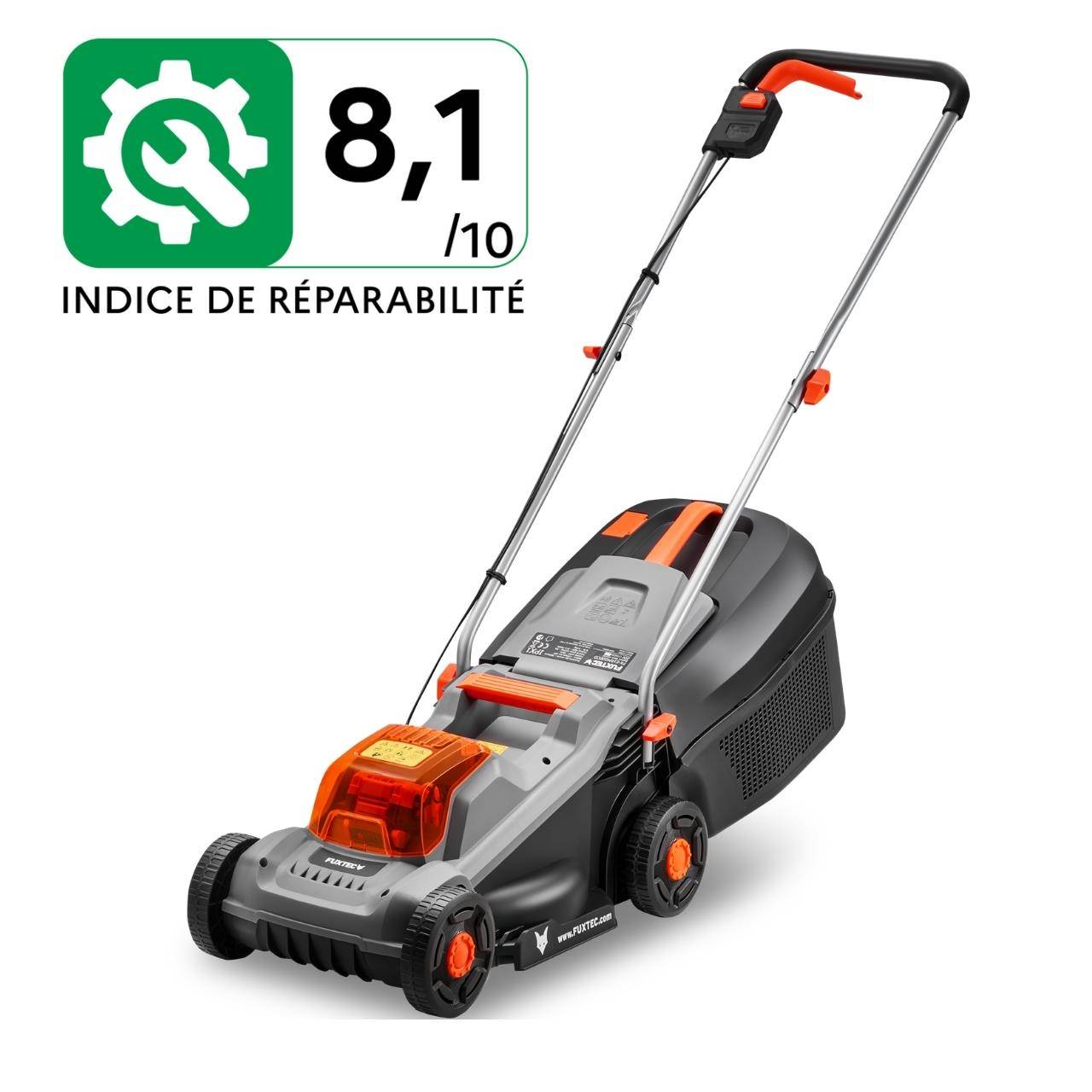 FUXTEC - Tondeuse à gazon sans fil 20V sans batterie ni chargeur, 30 L, 30 cm, silencieuse/légère FUXTEC FX-E1RM20ECO - Image 8