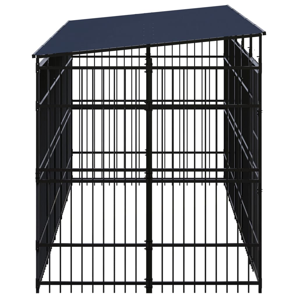 Vidaxl - Chenil d'extérieur avec toit pour chiens Acier 9,22 m² vidaXL 3097968 - Image 3