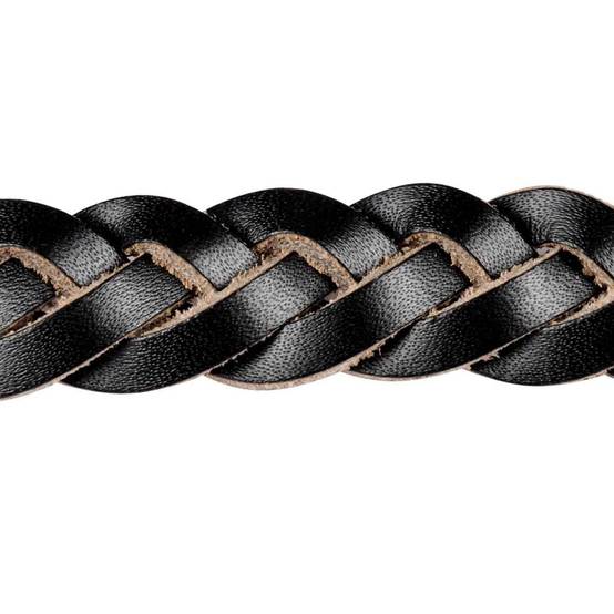 Love Story - Collier pour Chien Réglable "Tressé" 50-70cm Noir - Image 3