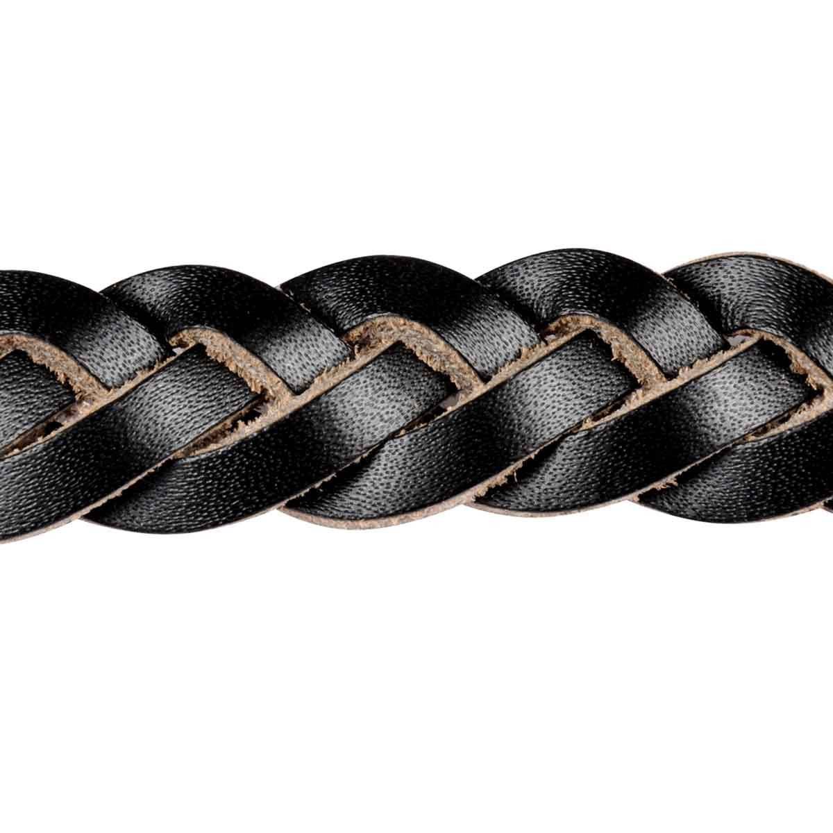 Love Story - Collier pour Chien Réglable "Tressé" 50-70cm Noir - Image 3