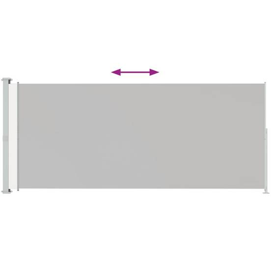 Store Banne latéral - Store rétractable - Auvent extérieur de patio 200x500 cm Crème - Image 3