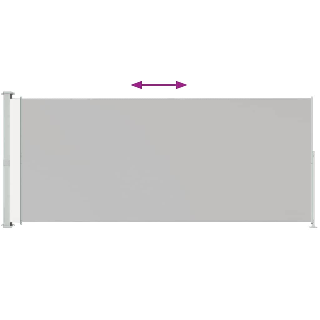 Store Banne latéral - Store rétractable - Auvent extérieur de patio 200x500 cm Crème - Image 3
