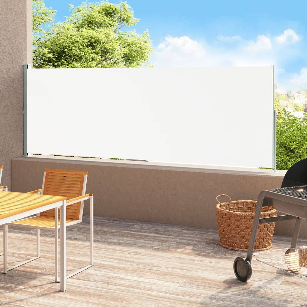 Store Banne latéral - Store rétractable - Auvent extérieur de patio 200x500 cm Crème - Image 2
