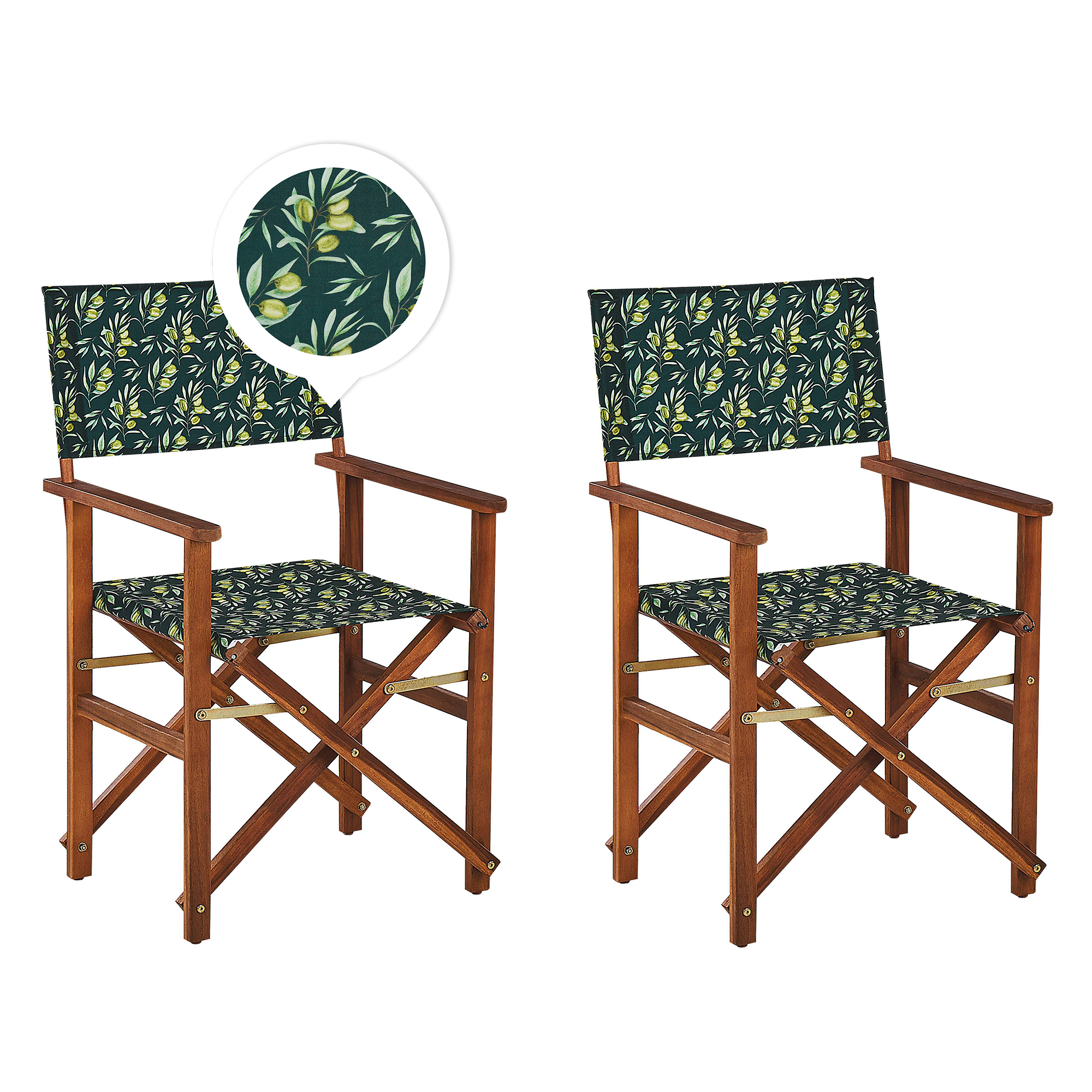 Beliani - Chaise de jardin Tissu Vert foncé CINE - 50x50x91- Beliani - Image 2