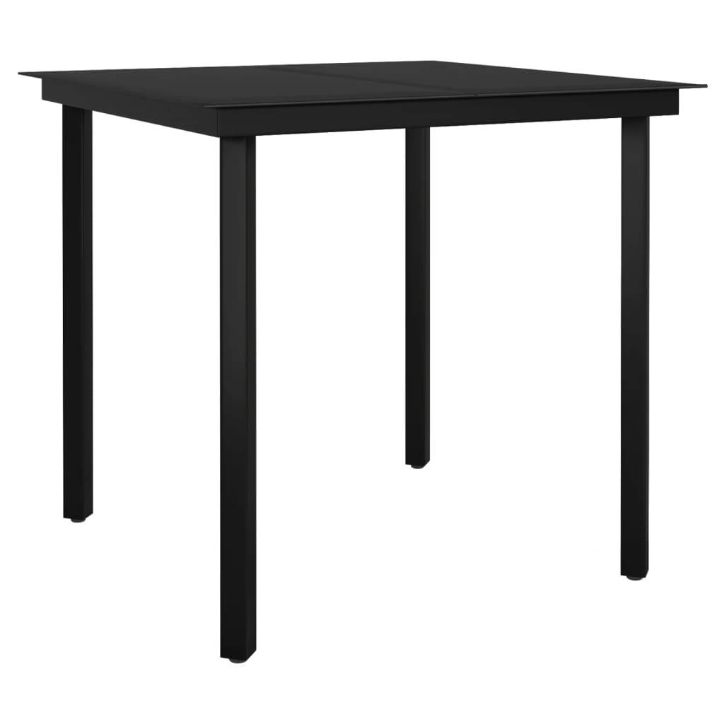 Ensemble à manger de jardin 5 pcs | Mobilier d'extérieur Noir Maison Chic - Image 3