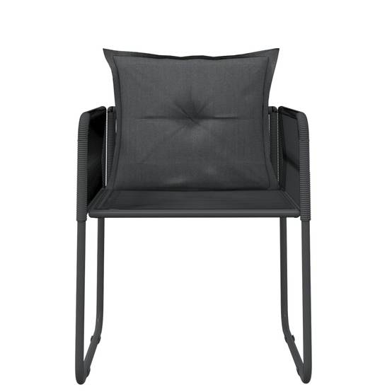 Ensemble à manger de jardin 5 pcs | Mobilier d'extérieur Noir Maison Chic - Image 6
