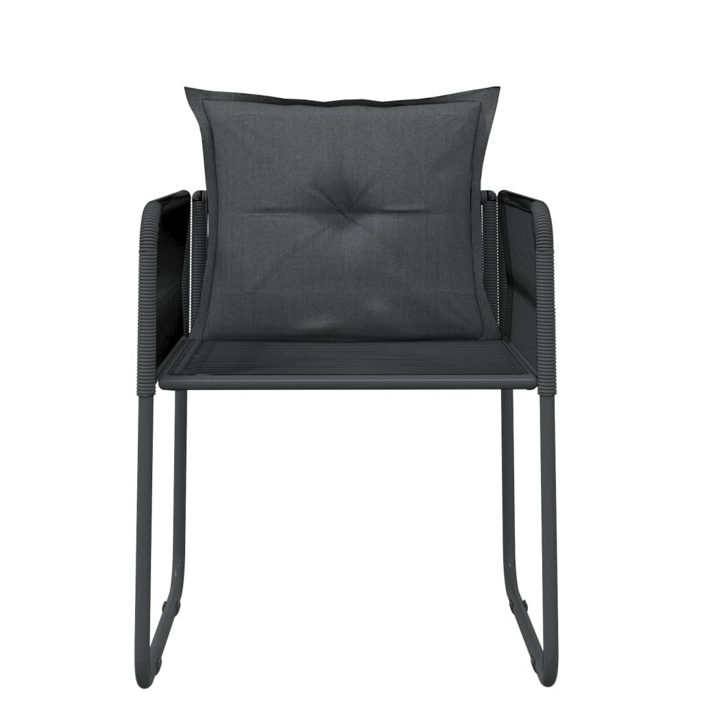 Ensemble à manger de jardin 5 pcs | Mobilier d'extérieur Noir Maison Chic - Image 6