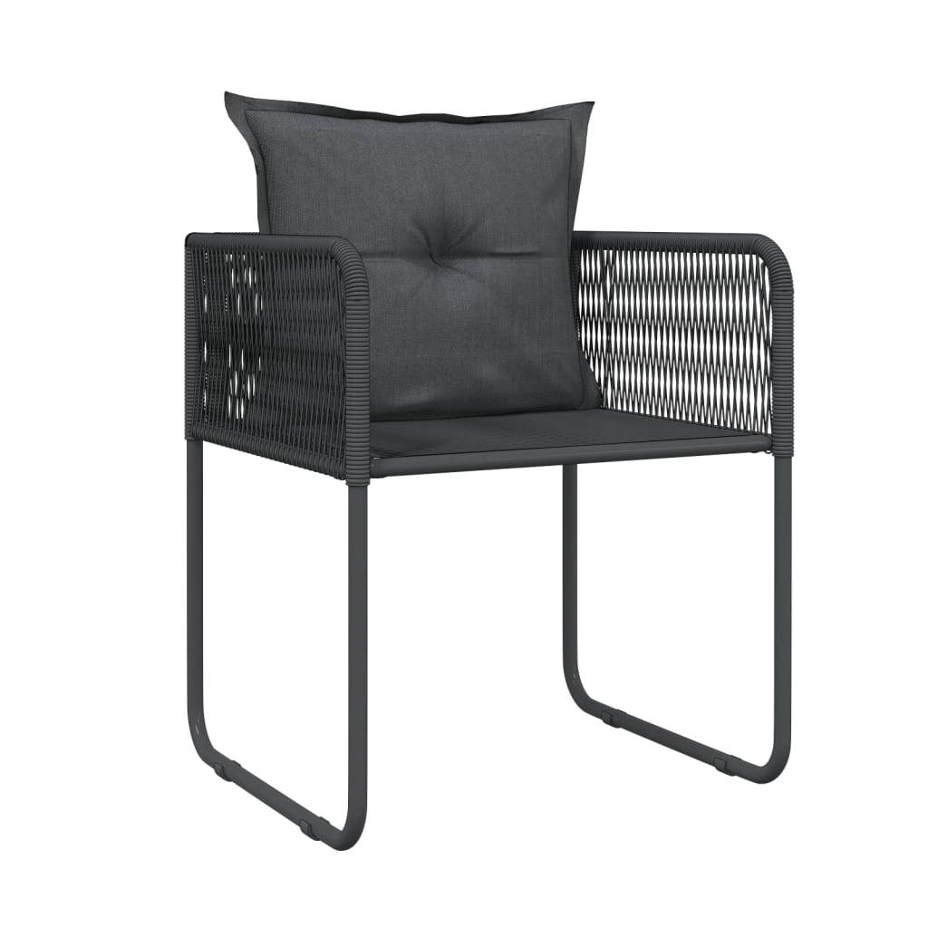 Ensemble à manger de jardin 5 pcs | Mobilier d'extérieur Noir Maison Chic - Image 5