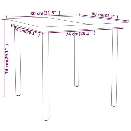 Ensemble à manger de jardin 5 pcs | Mobilier d'extérieur Noir Maison Chic - Image 7