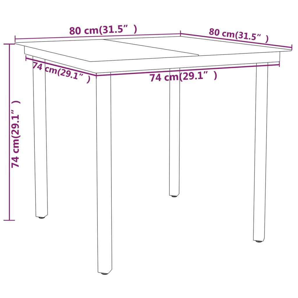 Ensemble à manger de jardin 5 pcs | Mobilier d'extérieur Noir Maison Chic - Image 7