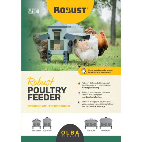 Olba - Mangeoire Robust® pour volailles - 18kg - Acier galvanisé avec couvercle anti-pluie Olba - Image 9