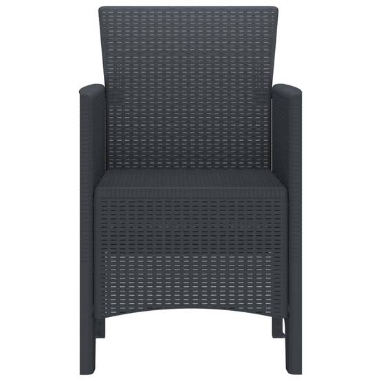Vidaxl - Chaise de jardin 4 pcs Anthracite 53 x 49 x 85 cm Polypropylène vidaXL 847468 - Image 4