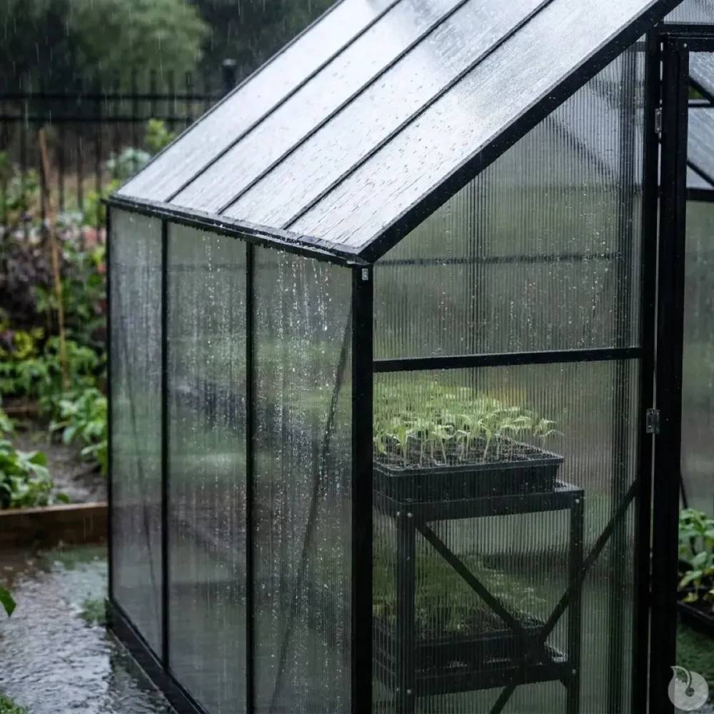 Serre de jardin en aluminium et polycarbonate 2,11 m² - 119x177x192cm - - Image 8