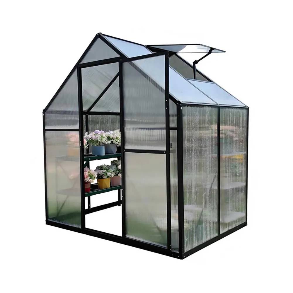 Serre de jardin en aluminium et polycarbonate 2,11 m² - 119x177x192cm - - Image 4