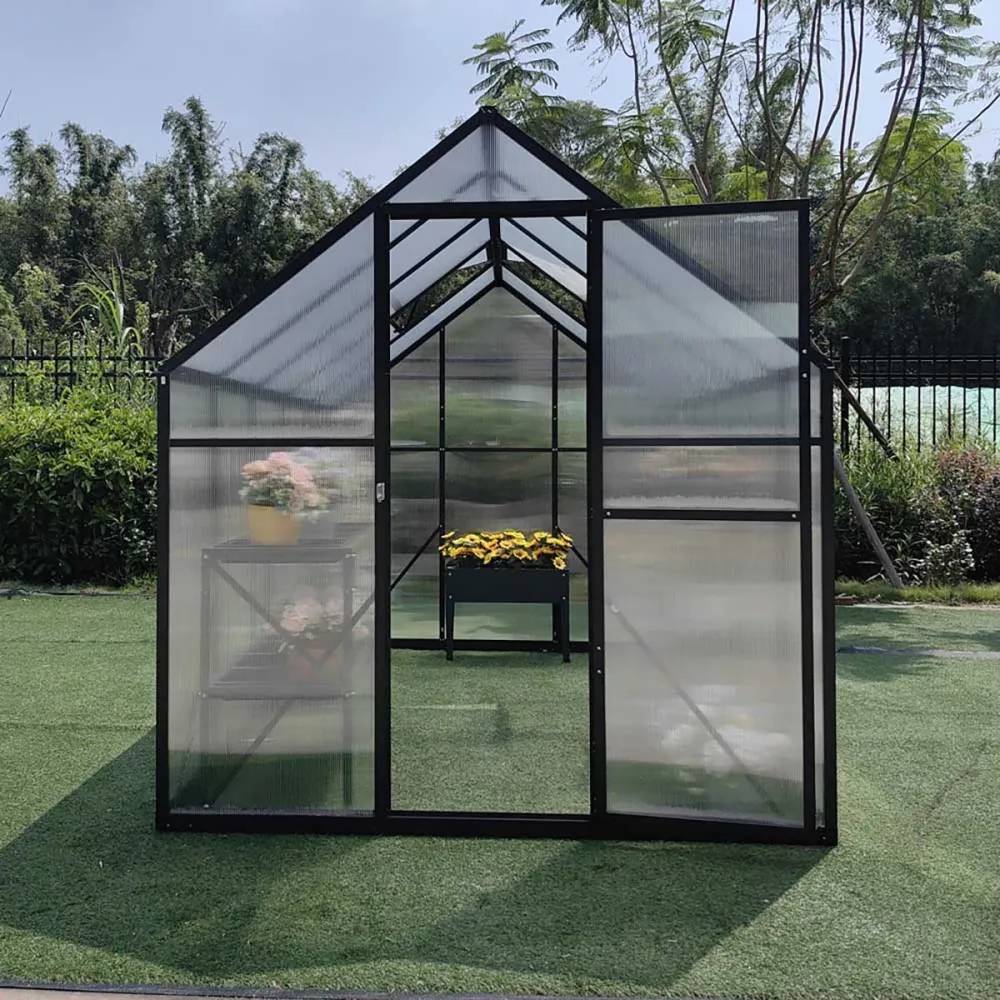 Serre de jardin en aluminium et polycarbonate 2,11 m² - 119x177x192cm - - Image 2