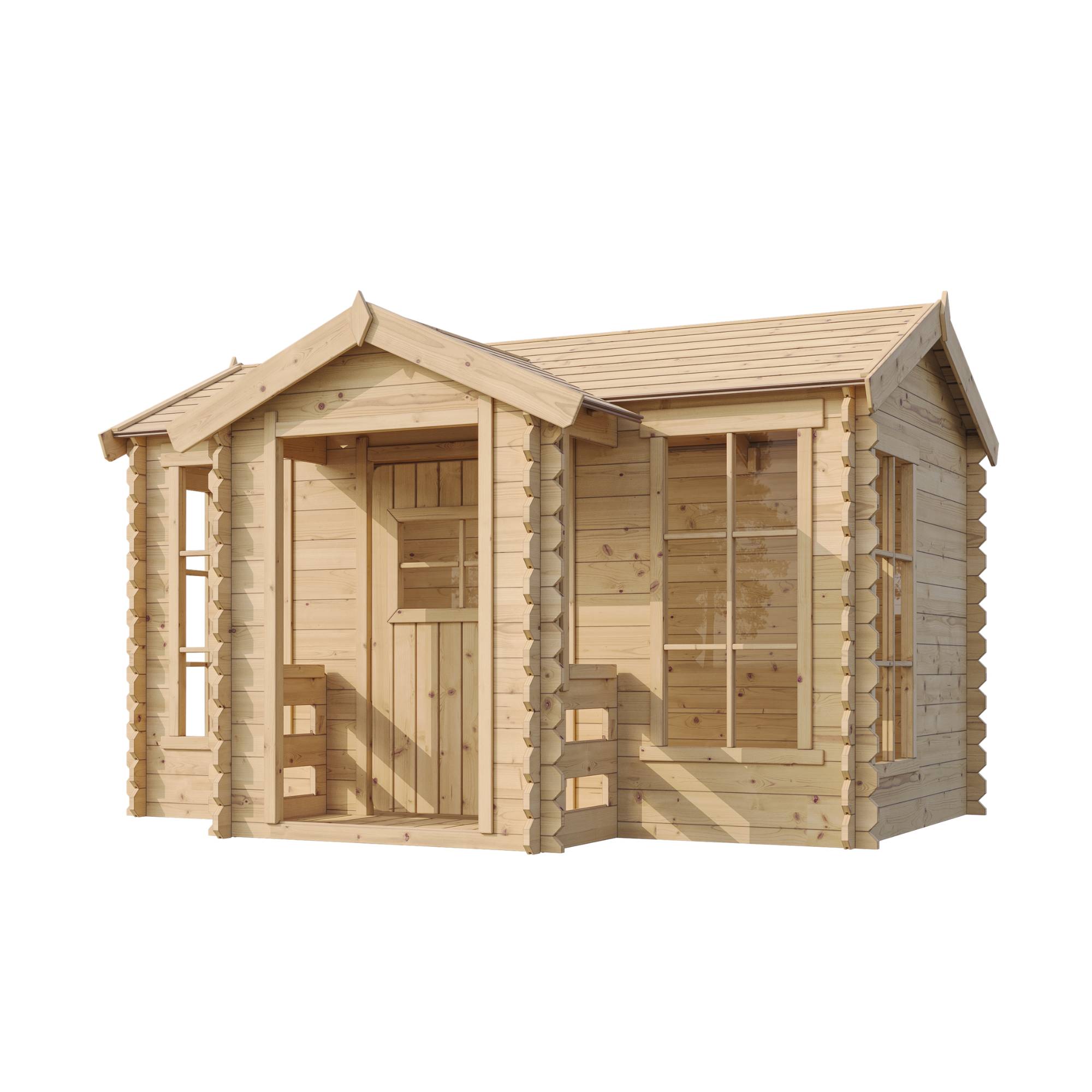 Timbela - Maison en bois pour enfants 241x187xH151cm / 2.63 m²- Maison de jeux pour l'extérieur - 19 mm d’épaisseur - Timbela M520 - Image 3