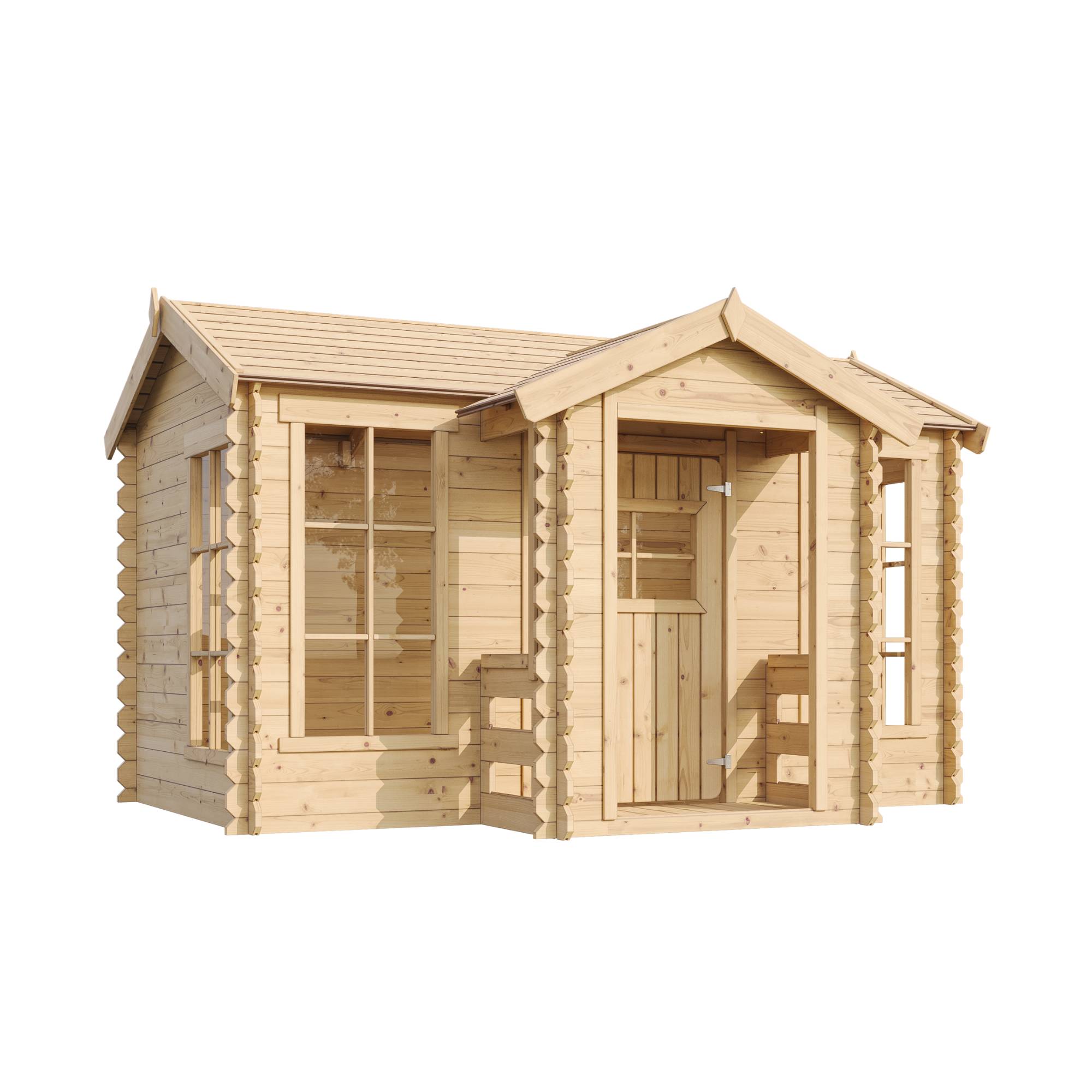 Timbela - Maison en bois pour enfants 241x187xH151cm / 2.63 m²- Maison de jeux pour l'extérieur - 19 mm d’épaisseur - Timbela M520 - Image 2