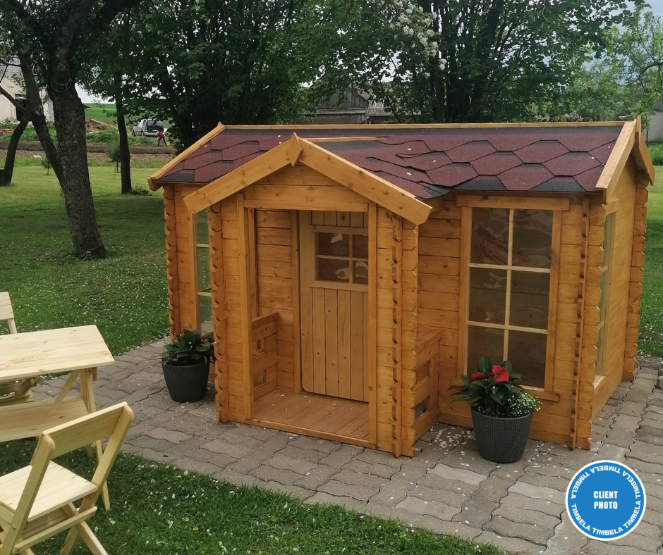 Timbela - Maison en bois pour enfants 241x187xH151cm / 2.63 m²- Maison de jeux pour l'extérieur - 19 mm d’épaisseur - Timbela M520 - Image 10