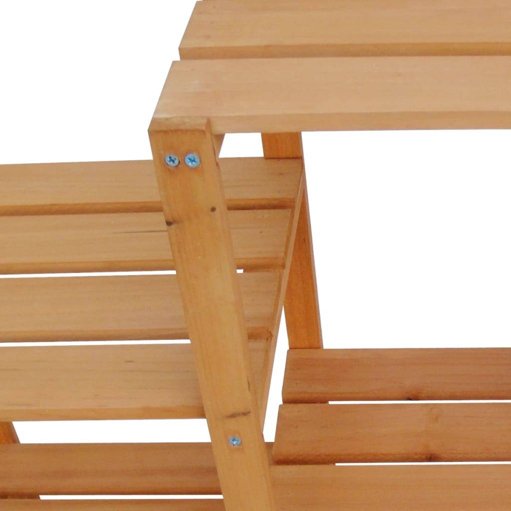 Étagère à Plantes en Bois de Sapin Massif pour Jardin Balcon 3 Niveaux 97 cm Brun – ComfortXL Outdoor Living - Image 3