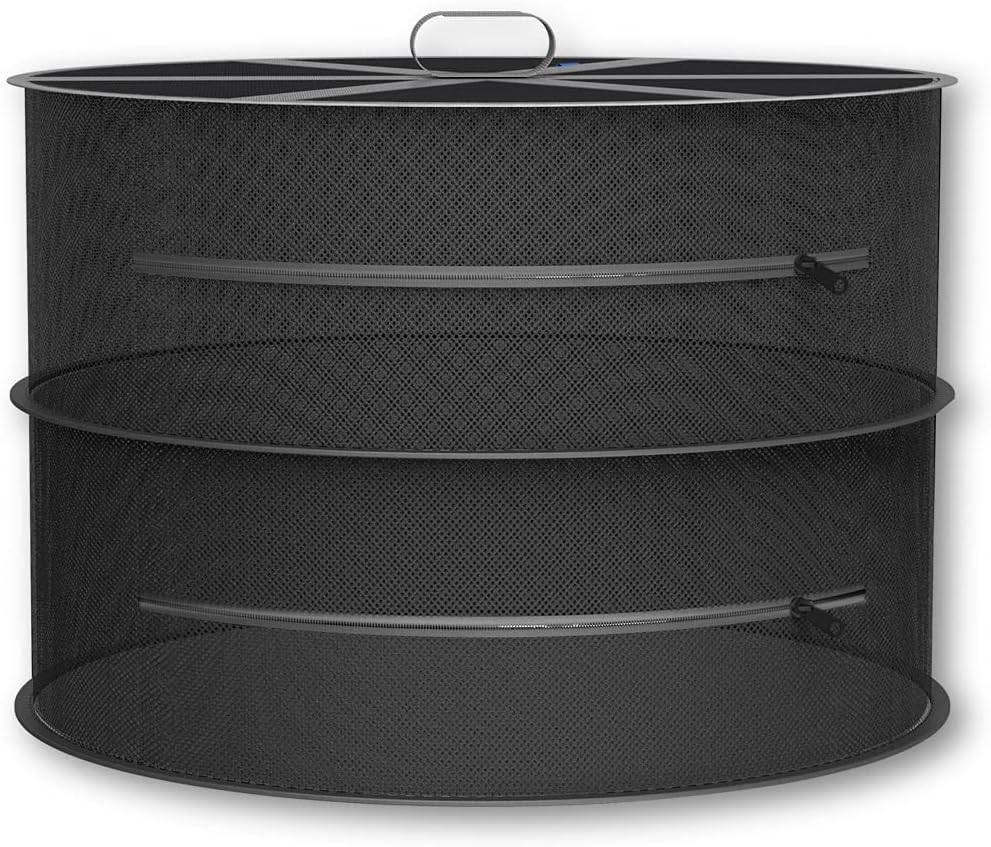 Filet de séchage suspendu, 2 couches, filet de séchage pliable 60 cm (noir)-Lytech - Image 1