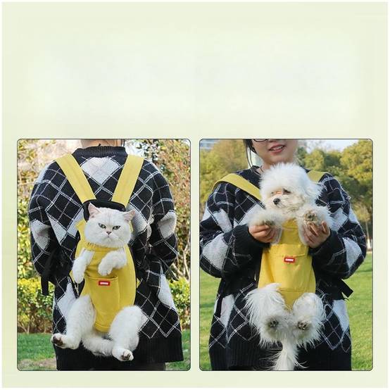 Sac à dos pratique pour chat et chiens jaune taille M utile - Lytech - Image 5