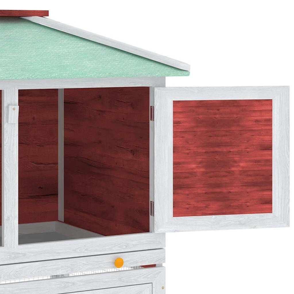 Vidaxl - Cage double pour animaux Rouge Bois vidaXL 170851 - Image 5