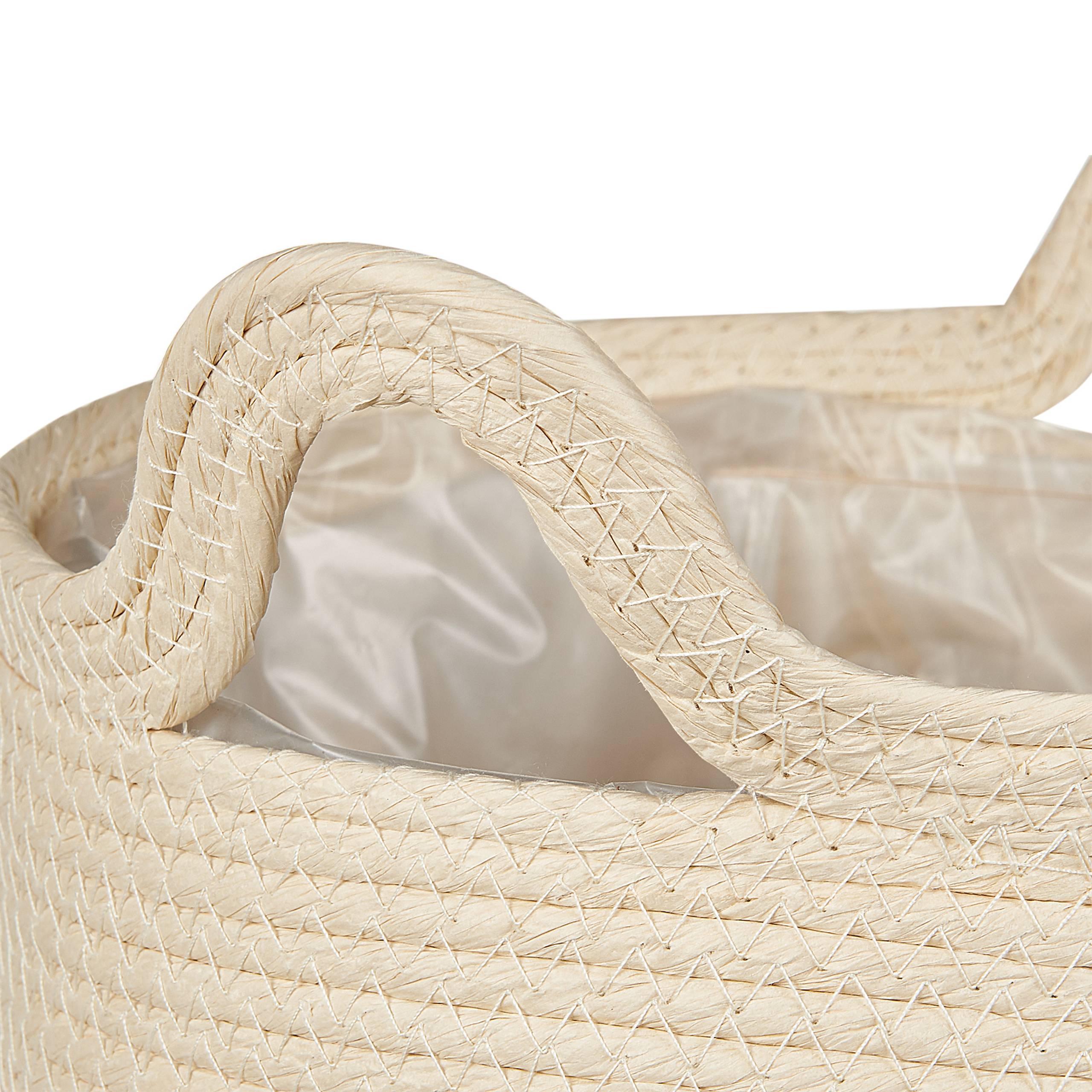 Beliani - Lot de 2 Paniers à Plantes Pots de jardinière en Herbier Marin Naturel Beige pour l'Intérieur Style Boho - Image 5