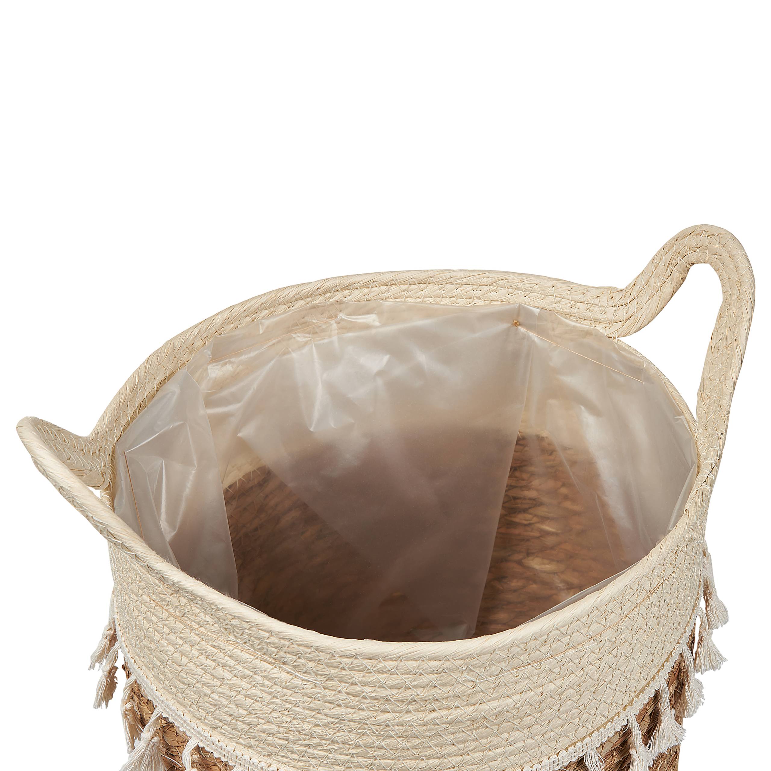 Beliani - Lot de 2 Paniers à Plantes Pots de jardinière en Herbier Marin Naturel Beige pour l'Intérieur Style Boho - Image 6