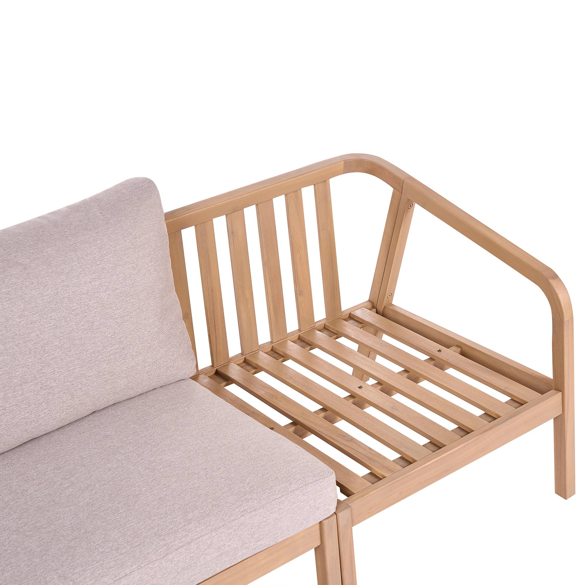Beliani - Set de jardin, 3 Personnes Acacia Marron clair RIVELLO - 198x66x84- Beliani - Image 7