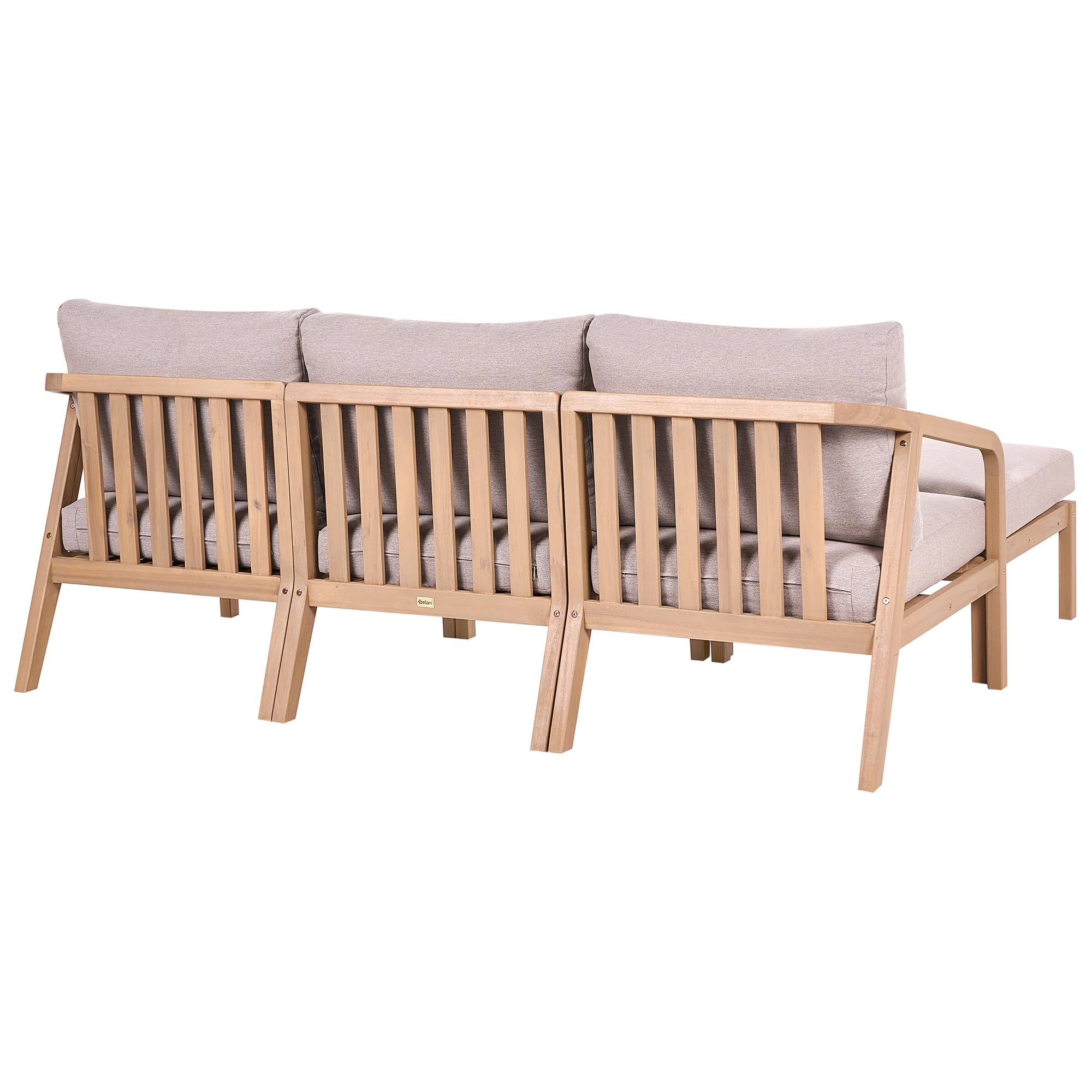 Beliani - Set de jardin, 3 Personnes Acacia Marron clair RIVELLO - 198x66x84- Beliani - Image 5