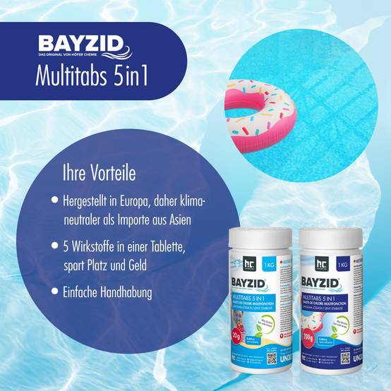 Pastilles de chlore multifonction 20g 5 en 1 Bayzid® en sceaux de 1 KG x 1 - Image 4