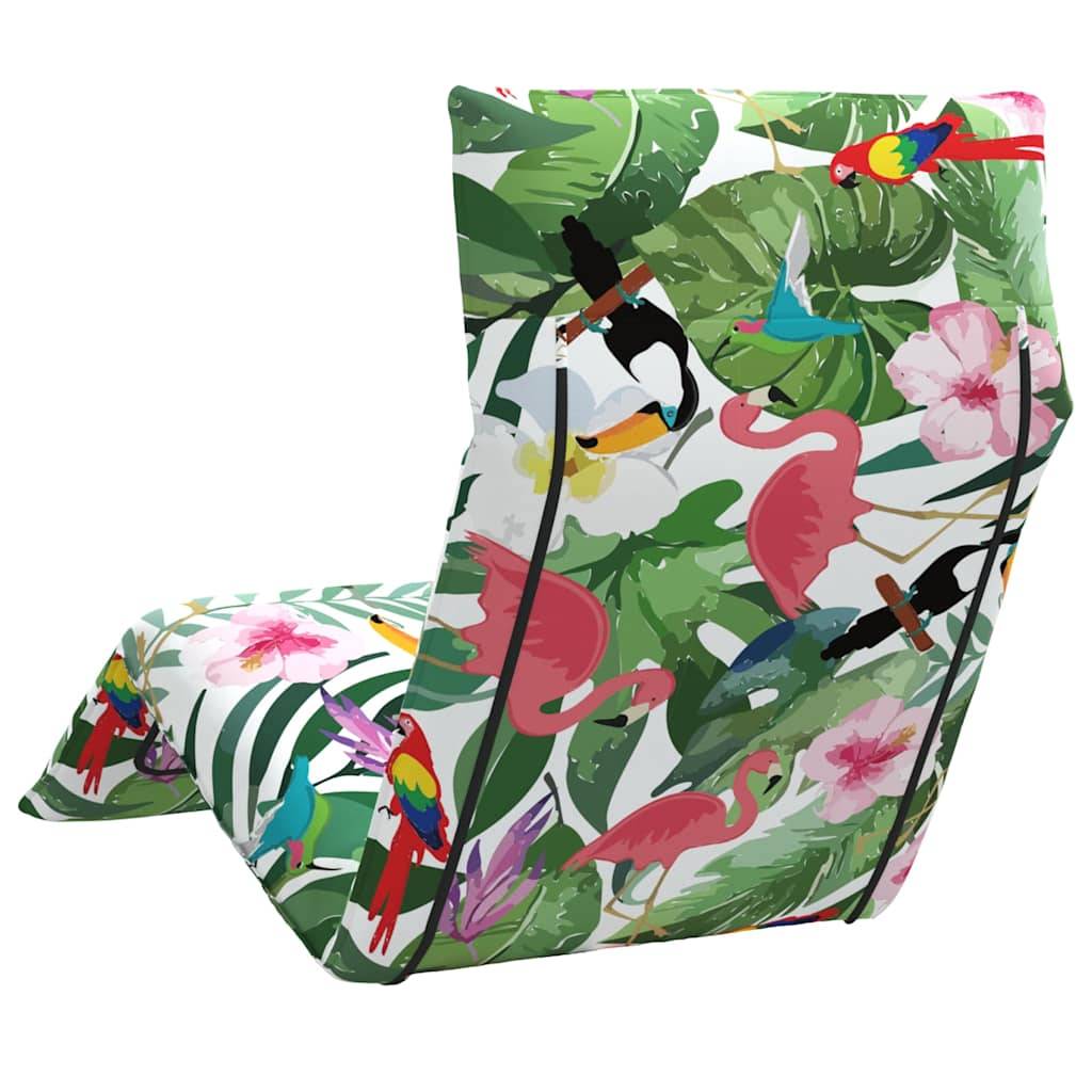 ComfortXL - Transat Pliant Tissu Oxford Extérieur Inclinable Motifs Floraux 175cm Multicolore - ComfortXL Outdoor Living - Image 6