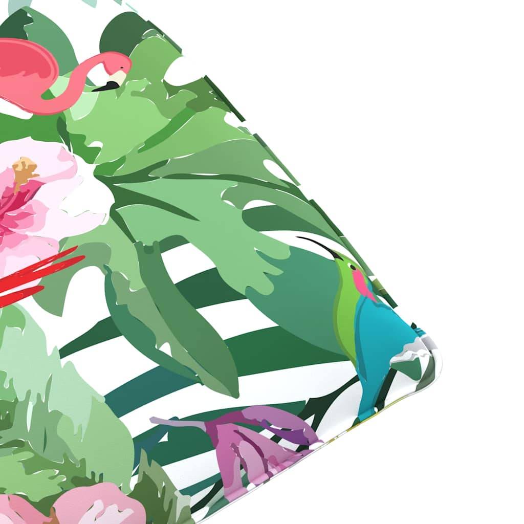 ComfortXL - Transat Pliant Tissu Oxford Extérieur Inclinable Motifs Floraux 175cm Multicolore - ComfortXL Outdoor Living - Image 9