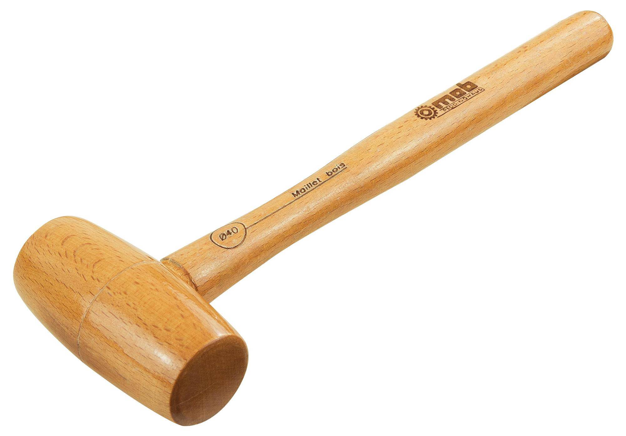 Maillet en bois naturel 60mm - MOB OUTILLAGE - 0368600201 - Image 1
