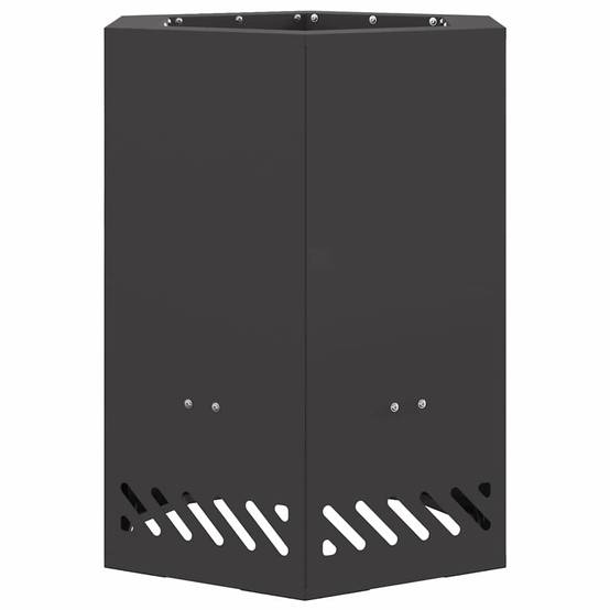 ComfortXL - Braséro hexagonal sans fumée compact en acier pour balcon terrasse Noir 38 cm – ComfortXL Outdoor Living - Image 2