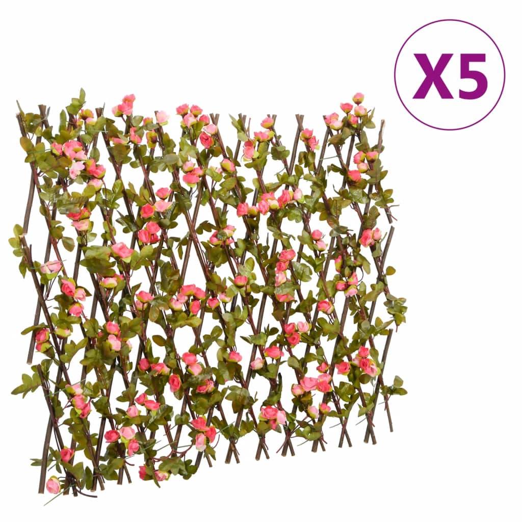Lot de 5 Plante artificielle Georges-Alain Rose L. 30 X H. 70 - P87211R - Image 1