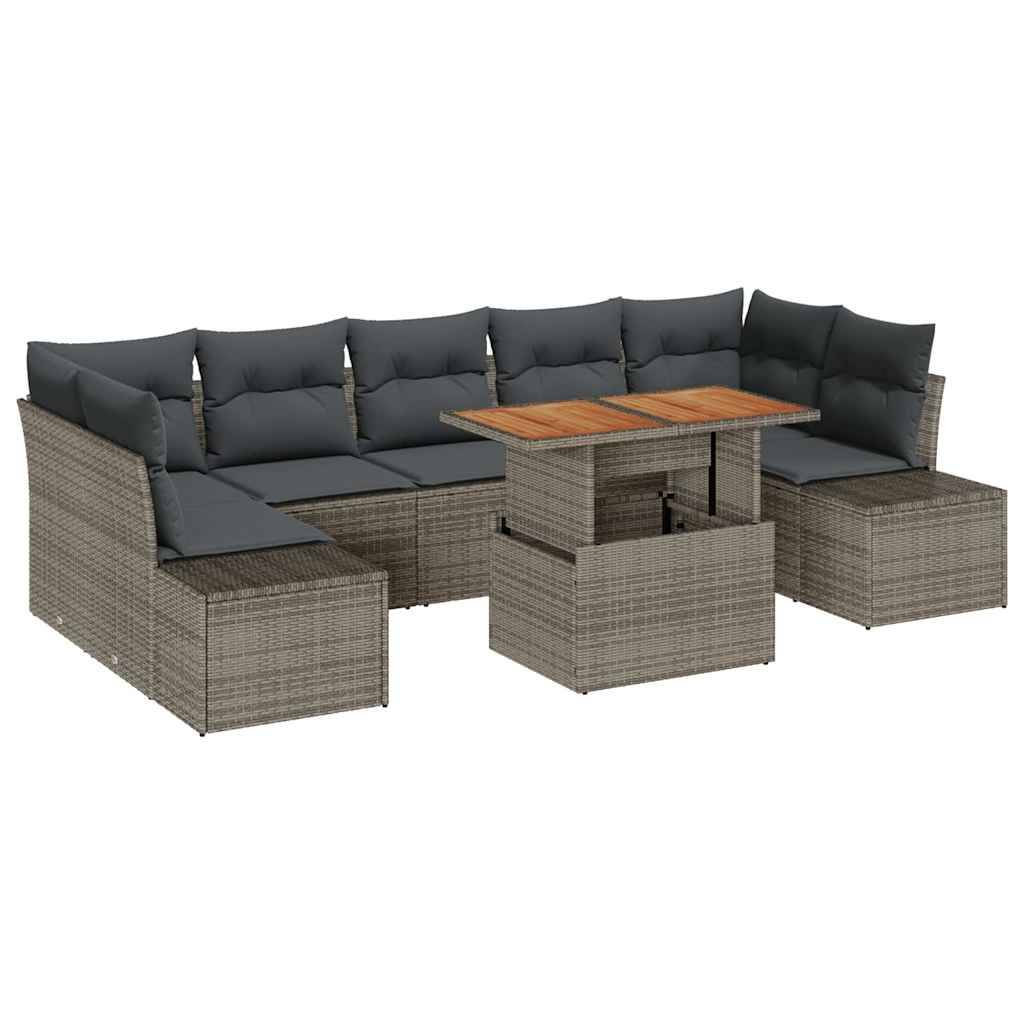 ComfortXL - Ensemble canapé extérieur 8 pièces modulable en résine tressée pour 7 amis Gris – ComfortXL Outdoor Living - Image 2