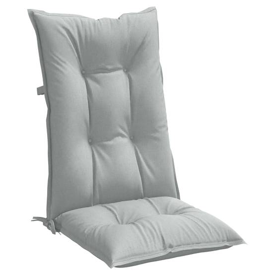 ComfortXL - Lot de 6 Coussins Dossier Haut Polyester Anti-glisse pour Chaise de Jardin Gris Clair Mélangé 120x50cm – ComfortXL Outdoor Living - Image 5
