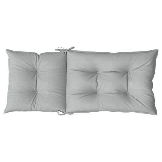 ComfortXL - Lot de 6 Coussins Dossier Haut Polyester Anti-glisse pour Chaise de Jardin Gris Clair Mélangé 120x50cm – ComfortXL Outdoor Living - Image 7