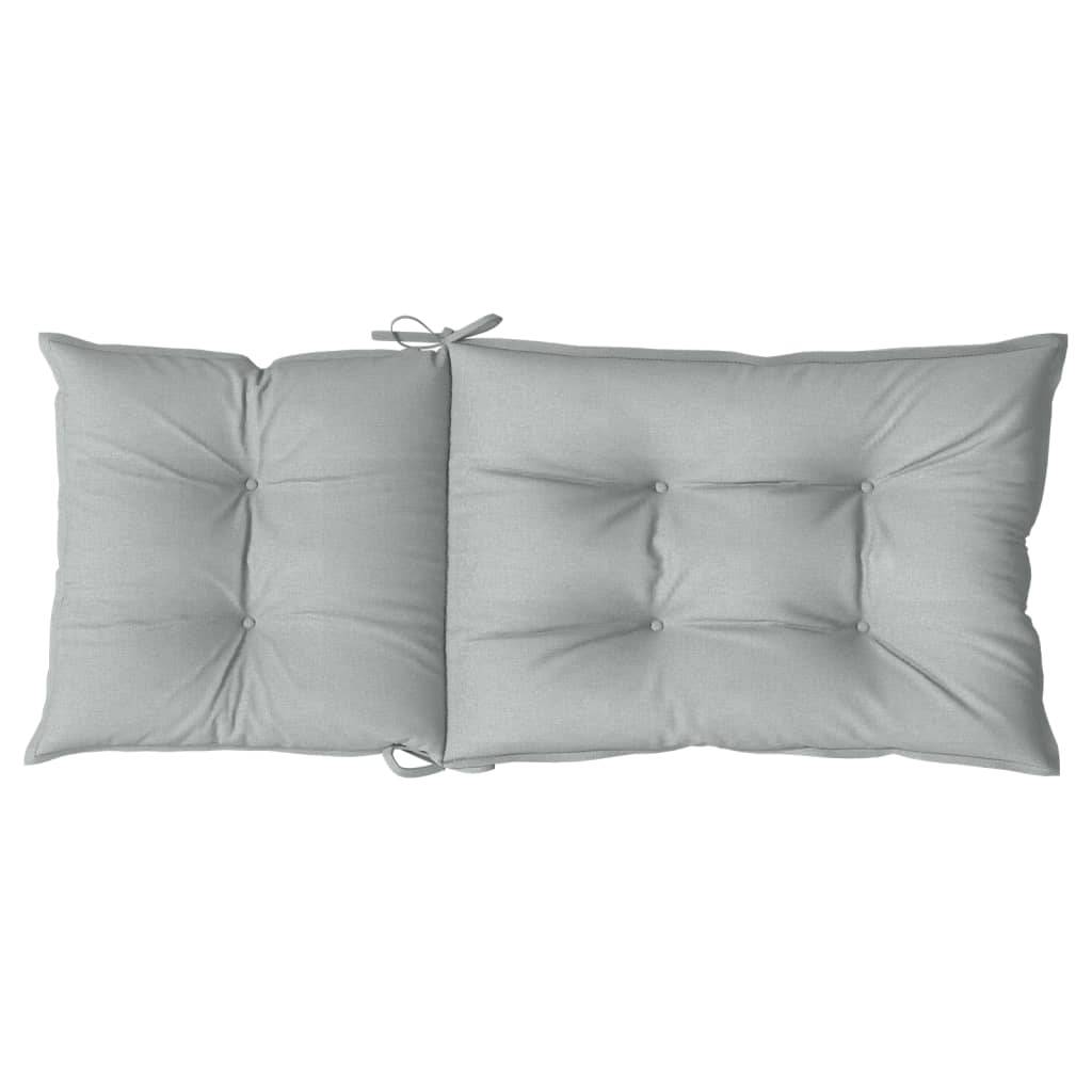 ComfortXL - Lot de 6 Coussins Dossier Haut Polyester Anti-glisse pour Chaise de Jardin Gris Clair Mélangé 120x50cm – ComfortXL Outdoor Living - Image 7