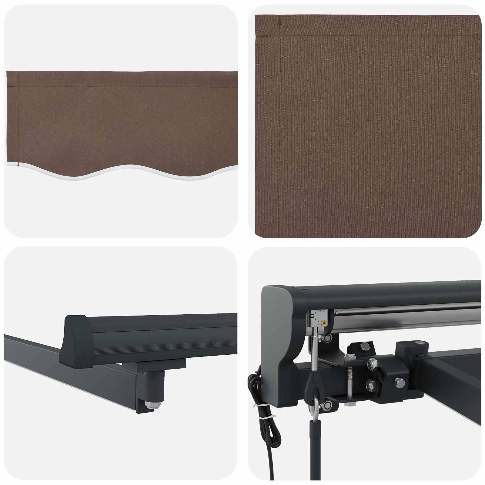 PANGIVO - Auvent aluminium et polyester taupe 300 x 250 cm - PANGIVO - Image 4