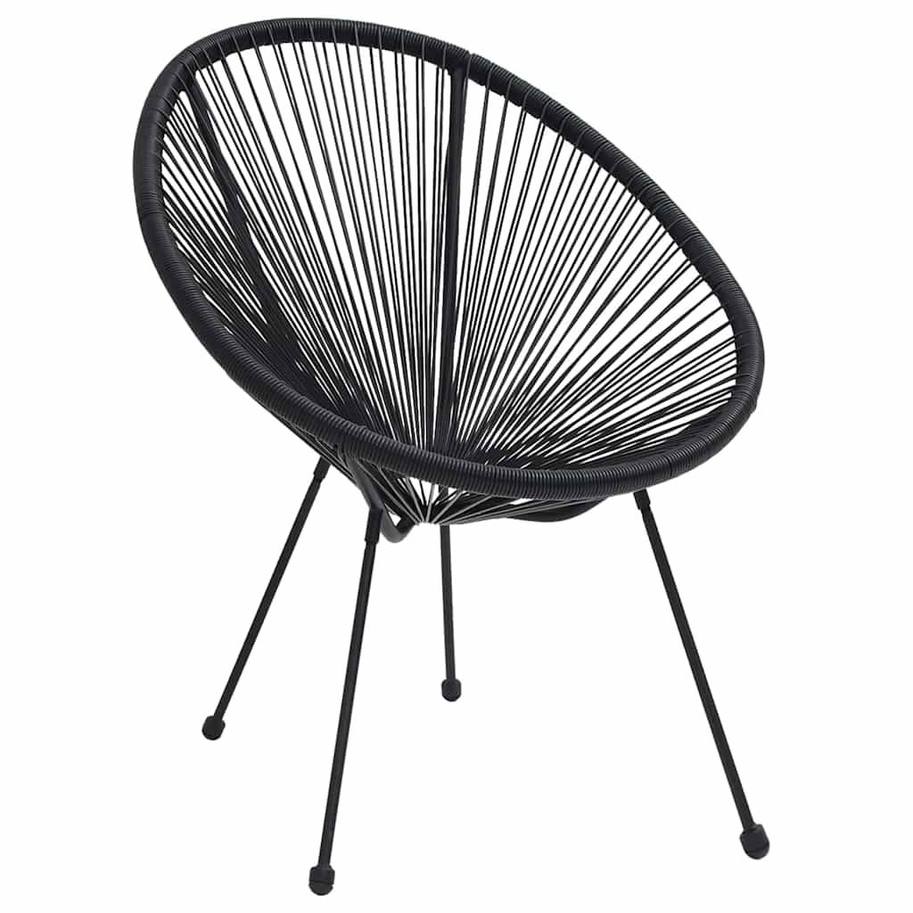 Vidaxl - Ensemble à dîner d'extérieur 5 pcs-Salons de jardin Rotin PVC Noir - Image 5