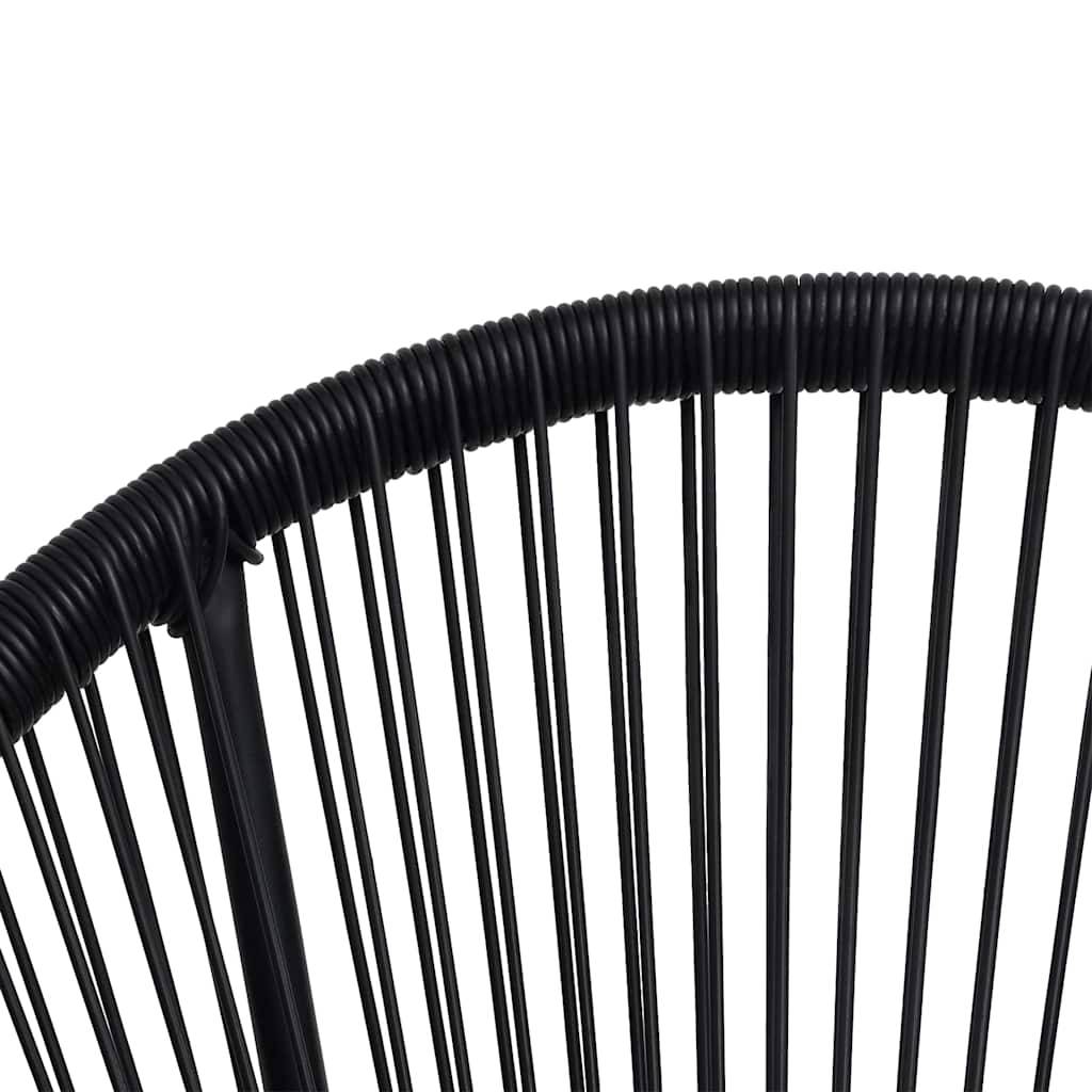 Vidaxl - Ensemble à dîner d'extérieur 5 pcs-Salons de jardin Rotin PVC Noir - Image 9