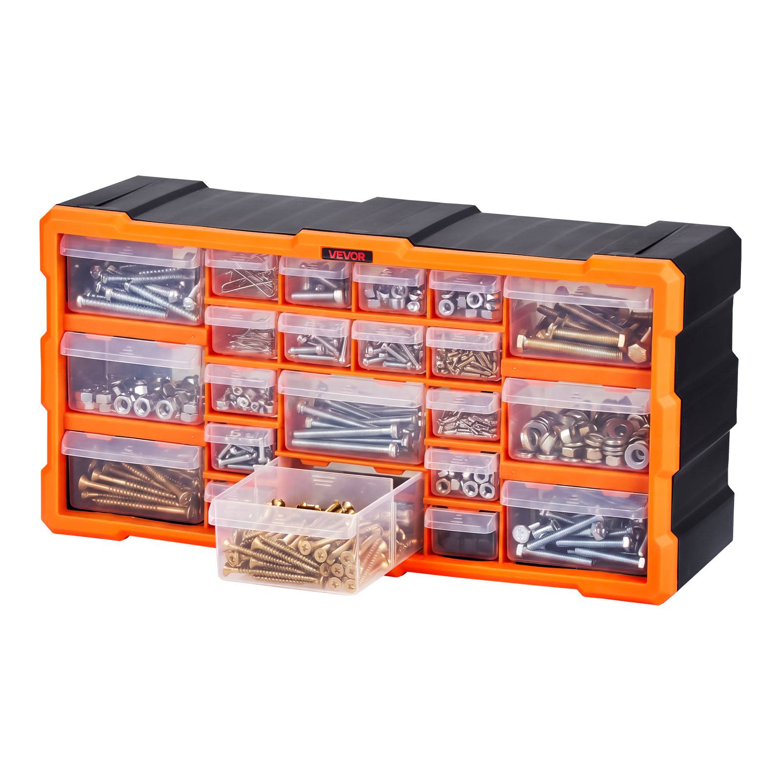 Vevor - VEVOR Casier de rangement 22 tiroirs, organisateur mural et empilable en PP pour atelier, garage, quincaillerie, perles, vis et petites pièces - Image 1