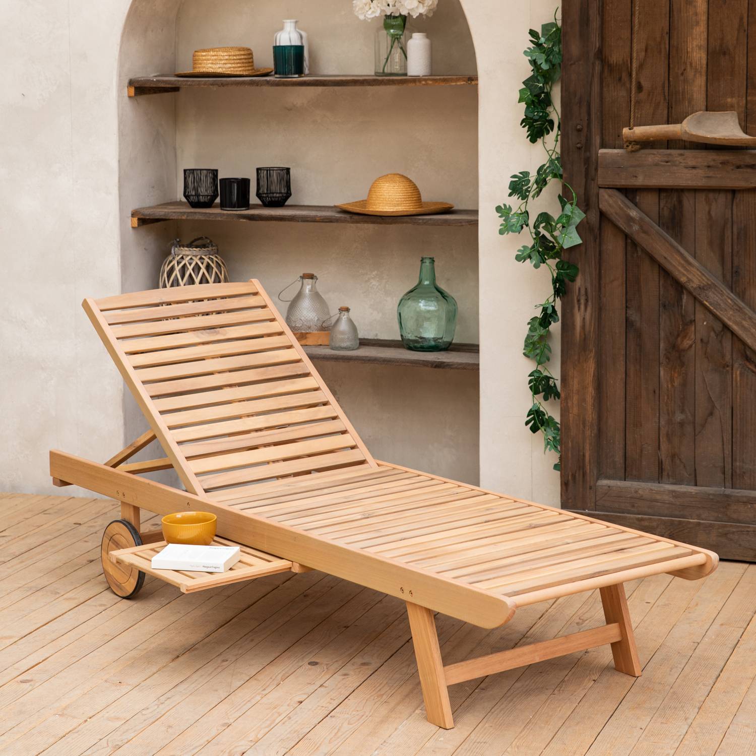 Happy Garden - Bain de soleil pliant en acacia KANAWA - HAPPY GARDEN - Image 2