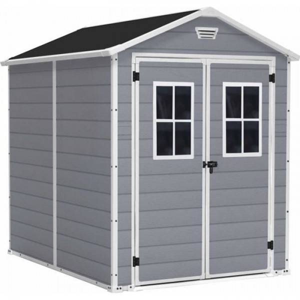 Keter - Abri de jardin 4,4 m² avec plancher KETER en résine Premium 86 Gris - Image 1